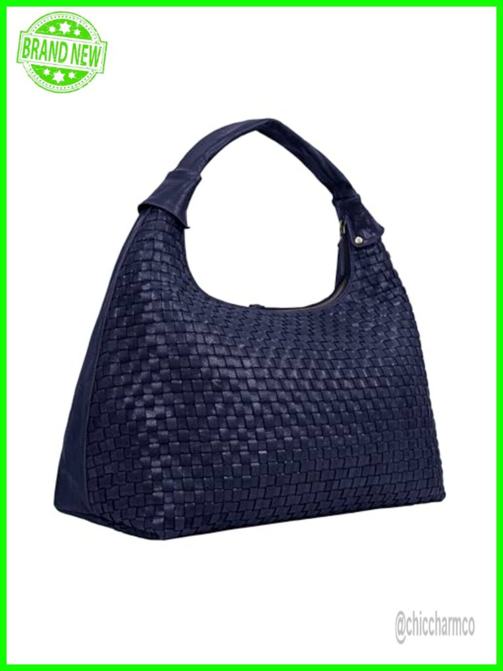 Braided Leather Tote Bag for Women Large Shoulder Handbag